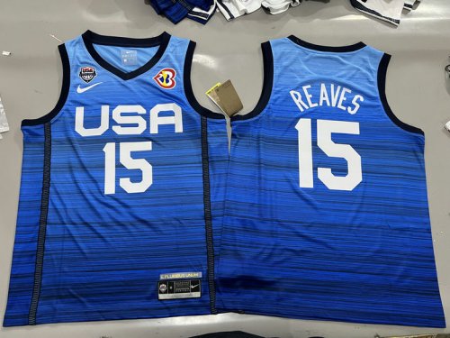 15 Reaves 2023 USA jersey blue